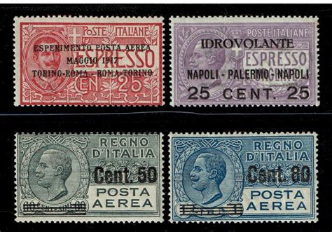 Italia Regno 1917 1927 Posta Aerea Lotto Francobolli MNH Catawiki