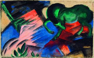 Bild Gr Nes Pferd Gerahmt Von Franz Marc Kaufen Ars Mundi