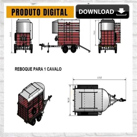 Projeto Carretinha Reboque Trucado Cavalo