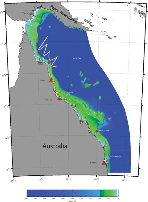 Australia Map Showing Great Barrier Reef