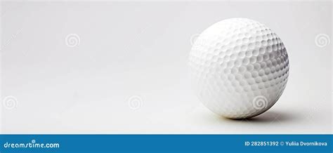 Close Up Of Golf Ball Isolated On White Backdrop Generative Ai Stock Illustration