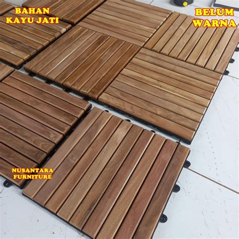 Jual Decking Tile Lantai Kayu Jati Bongkar Pasang Keramik Lantai Kayu