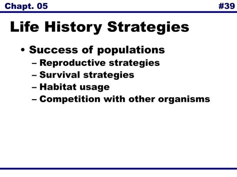 Ppt Chapter Life History Strategies Powerpoint Presentation Free