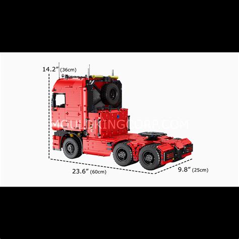 MOULD KING 19005/19005T RC Pneumatic Tractor Truck with Trailer Buildi ...