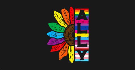 Lgbt Gay Ally Rainbow Pride Flag Lgbt Gay Ally Rainbow Pride Flag T Shirt TeePublic