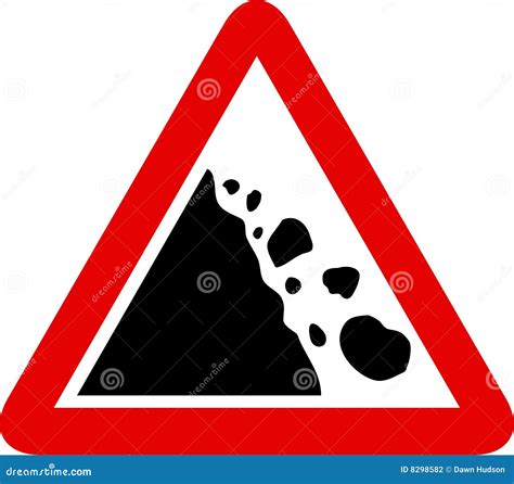 Falling Rocks Sign Stock Photography - Image: 8298582