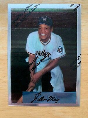 Willie Mays Topps Finest Reprint Of Bowman Ex Mint Ebay