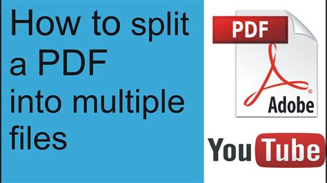 How To Split A Pdf Document Into Multiple Files Free Youtube