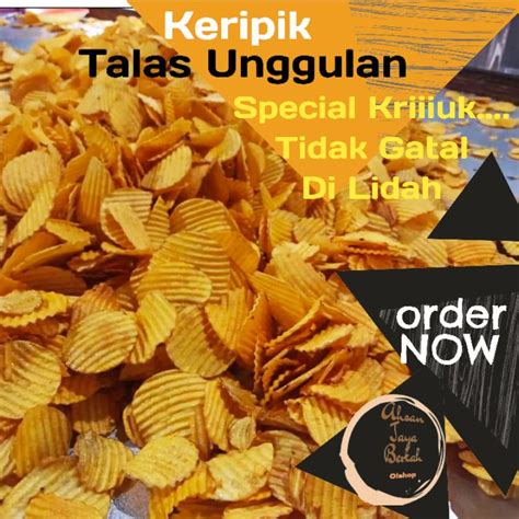 Jual Keripik Talas Mbote Gelombang Gram Kiloan Shopee Indonesia