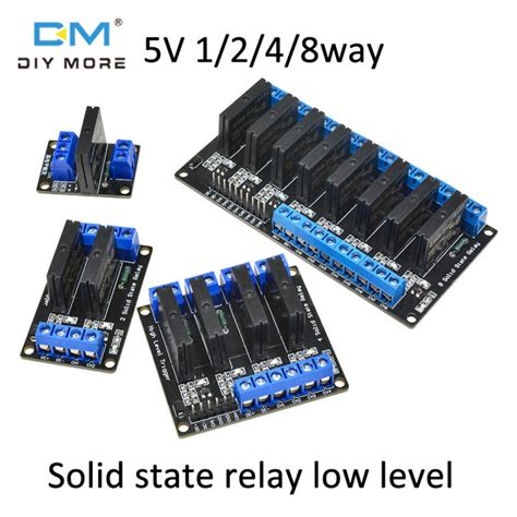 Diymore Relay Module Solid State High Level 5V 12V 24V DC 1 2 4 8