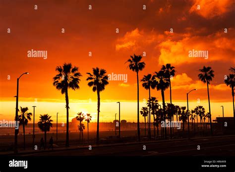 Huntington Beach, California sunset Stock Photo - Alamy