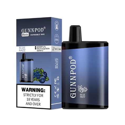 Gunnpod Meta Disposable Vape 4000 Puffs Blue Razz Vapestoreto