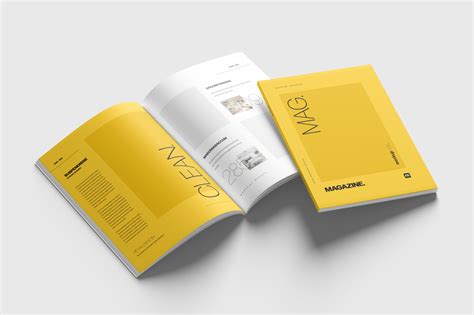 Free A4 Magazine Mockup | Mockupnest