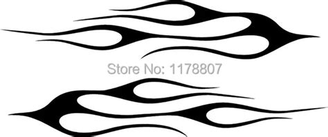 22cm Long 2 Pcs Vehicle Tribal Flames Vinyl Decal Sticker For Car ...