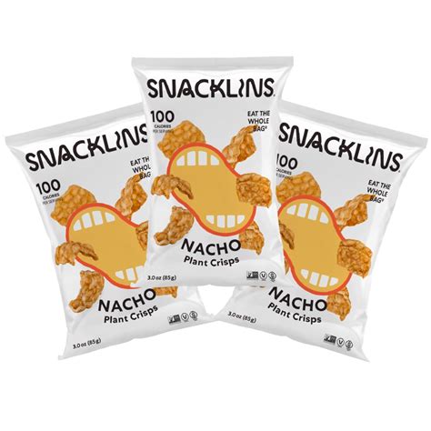 SNACKLINS Plant Based Crisps Family Sized Bag - Gluten , Grain , Plant ...