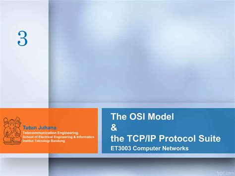 Osi Reference Model And Tcp Ip Lecture 3 Et3003 Sem1 2014 2015 Ppt