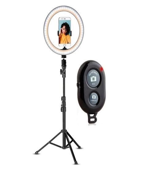 Iluminador Ring Light 26cm Luz Led Selfie Make Profissional DACAR