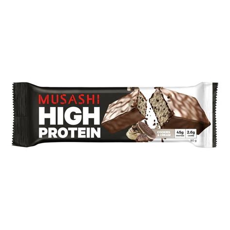 Buy Musashi High Protein Bar Cookies And Cream 90g Online At Chemist Warehouse®