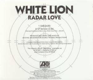 White Lion – Radar Love (1989, CD) - Discogs