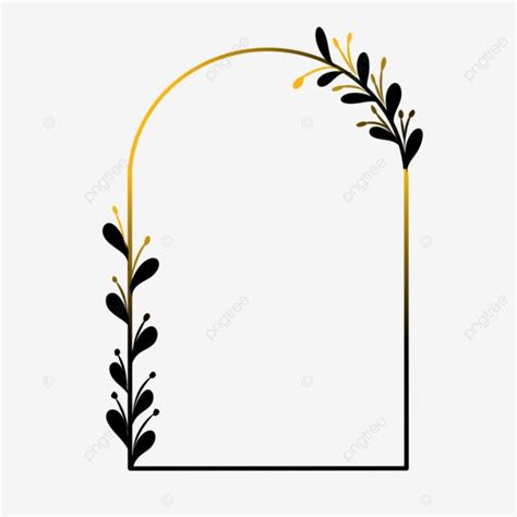 Leaf Arch Frame Monoline Illustration Leaf Arch Arch Monoline