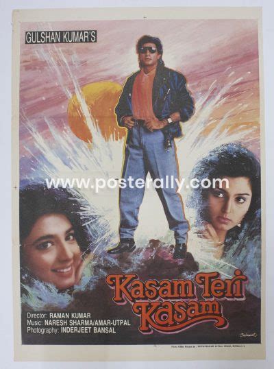 Buy Kasam Teri Kasam 1993 Original Bollywood Movie Poster - Posterally ...