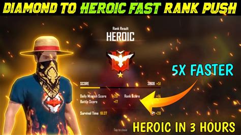 Diamond To Heroic Fast Rank Push 😤 In Free Fire Solo Rank Push Tips And Tricks Solo Rank