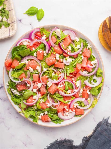 Watermelon Arugula Salad A Cedar Spoon