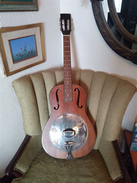 1999 Regal Resonator Guitar Round Neck Mahogany Body Biscuit Bridge Single Coneのebay公認海外通販｜セカイモン