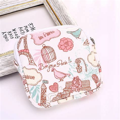 Lovely Women Girl Cute Sanitary Pad Organizer Holder Napkin Towel