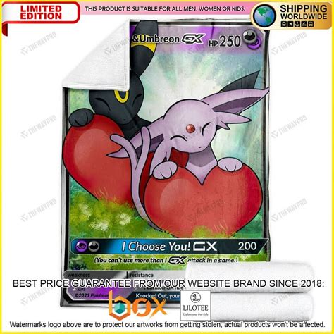 HOT Espeon Umbreon I Choose You Luxury Blanket Express Your Unique Style With BoxBoxShirt