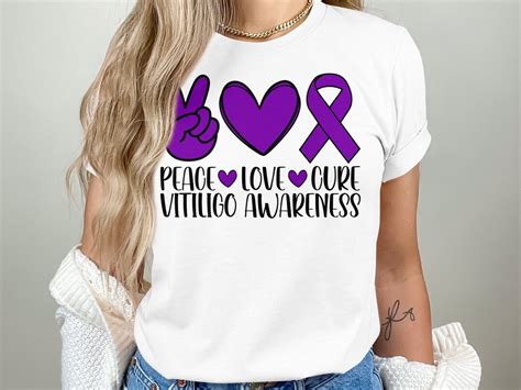 Vitiligo Awareness Svg Png Peace Love Cure Svg Vitiligo Awareness