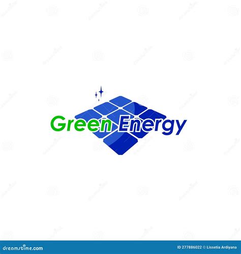 Solar Panel Green Energy Logo Vector Graphics Stock Vector