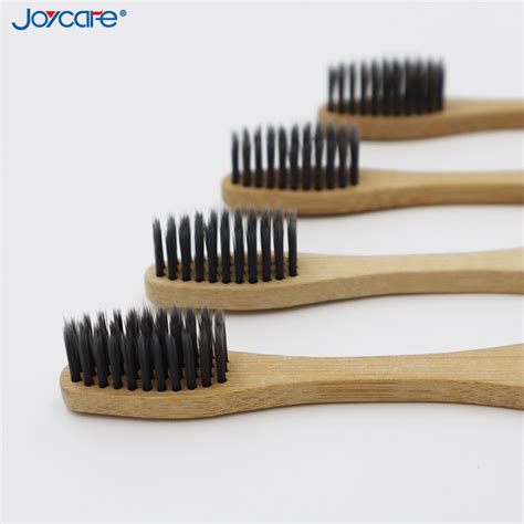 Adult Customized Bamboo Charcoal Toothbrush Eco Friendly Biodegradable