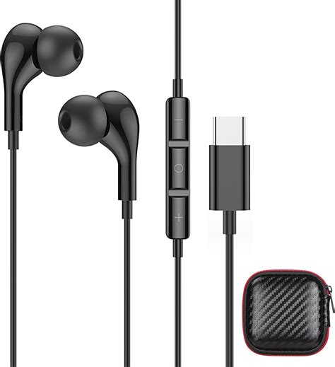 Coolden Usb C Wired In Ear Earbuds With Microphone In Line Volume Control Earphones