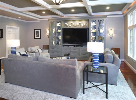 Gray And Blue Living Room Designs Cabinets Matttroy