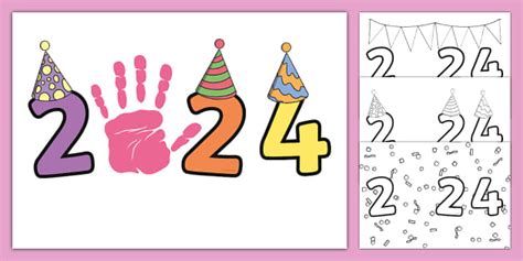 New Year Craft Handprint Activity Teacher Made