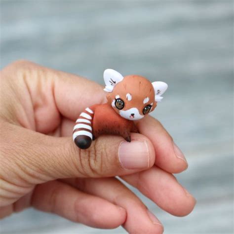 Adorable Red Panda Cub By Thelittlemew On Etsy Red Panda Polymer