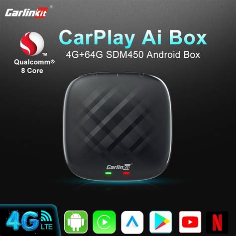 Купить CarlinKit Carplay Ai Box TV Android V3 процессор Snapdragon 4 Гб ...