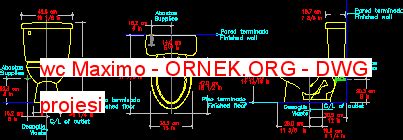 Wc Maximo Dwg Projesi Autocad Projeler