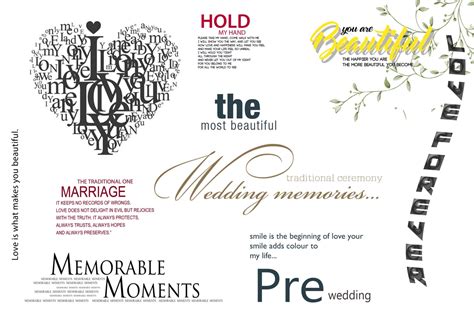 Wedding Text Clipart Psd Collection For Wedding Album Design