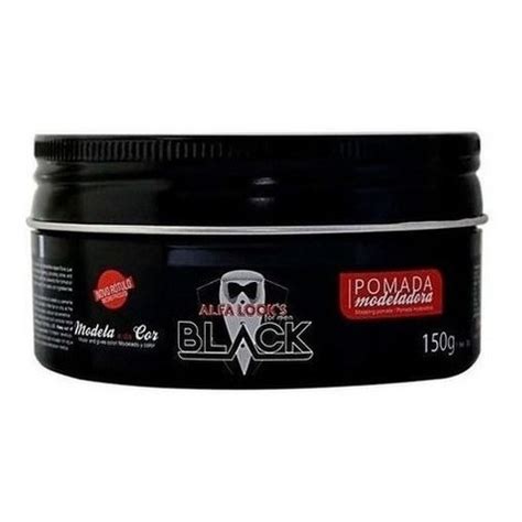 Pomada Modeladora Black 150g Alfa Looks Shopee Brasil