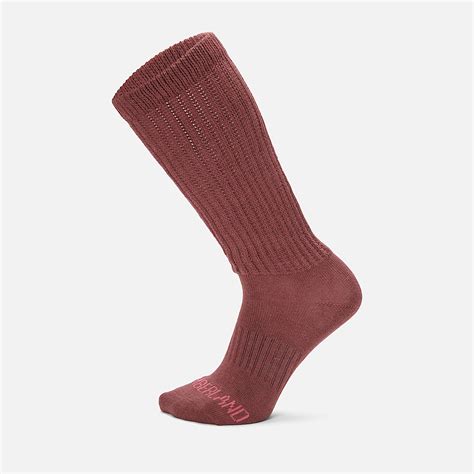 Extra Long Heavy Slouch Socks For Women In Red