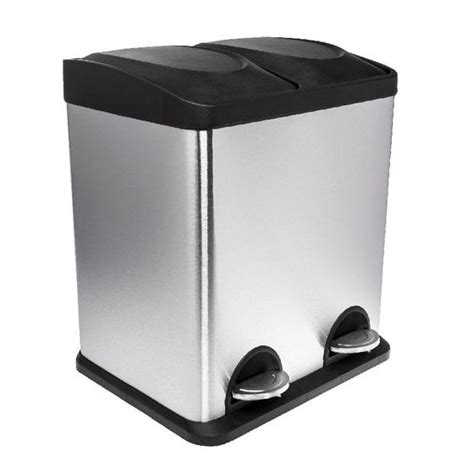 Lixeira Inox 30L Pedal Balde Cesto Removivel Separação Lixo Biovis