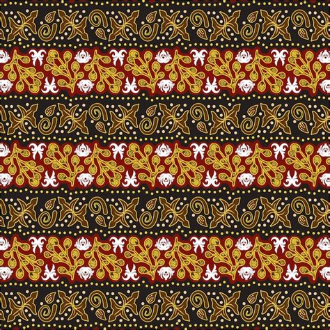 Diseño Tradicional Batik De Indonesia Vector Premium