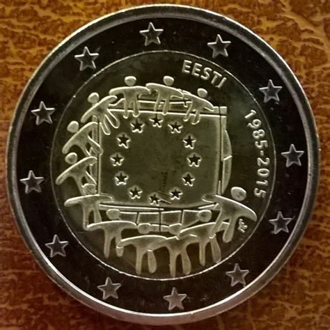 2 Euro Estland 2015 30 Jahre Europa Flagge 2 Euro 30 Jahre Europa