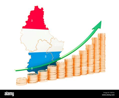 Economic growth in Luxembourg concept, 3D rendering isolated on white background Stock Photo - Alamy