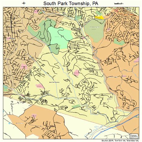 South Park Township Pennsylvania Street Map 4272403