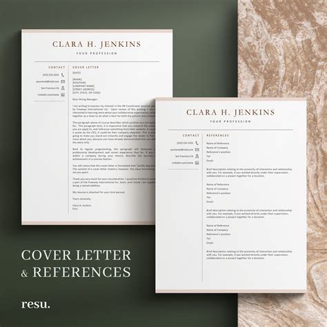 Cv Google Docs CV Templat Cv Template Word Resume Google - Etsy