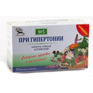 Фиточай "Алтайский 5" при гипертонии 20 пак. | Торговый дом СОЛОМОН