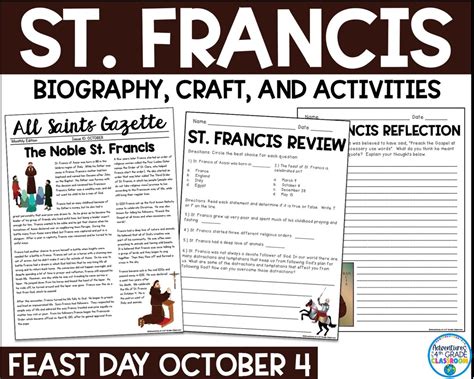 St. Francis of Assisi Biography & Activities - Etsy